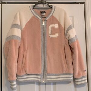 Champion, Letterman Bomber Jacket, size large, EUC